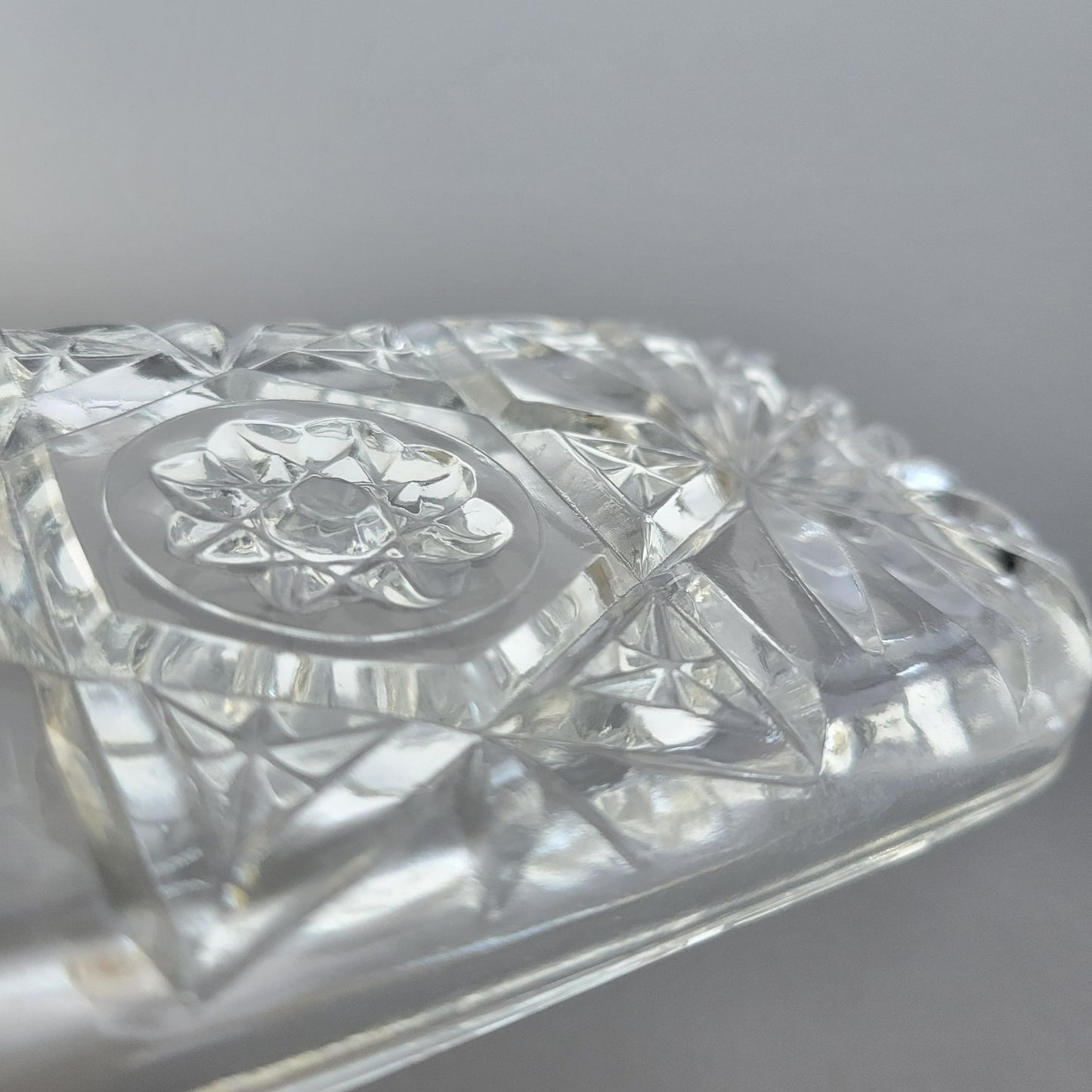 Anchor Hocking "Prescut Clear" Covered Butter Dish, c.1960s USA