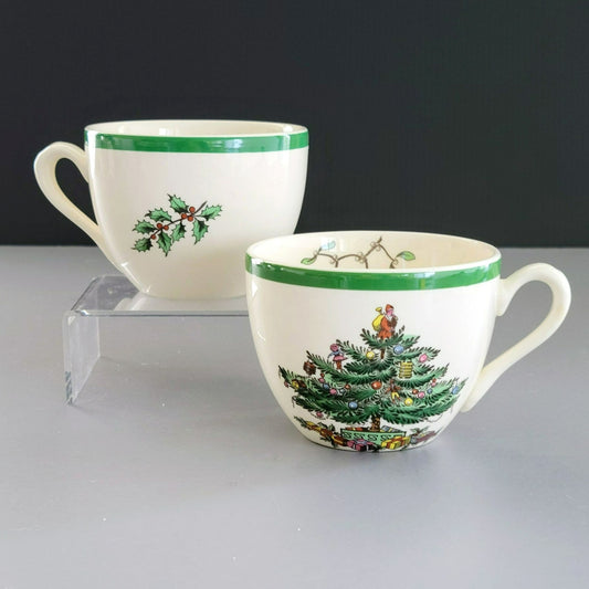 Spode Christmas Tree Cup Set of 2, England c.1990s