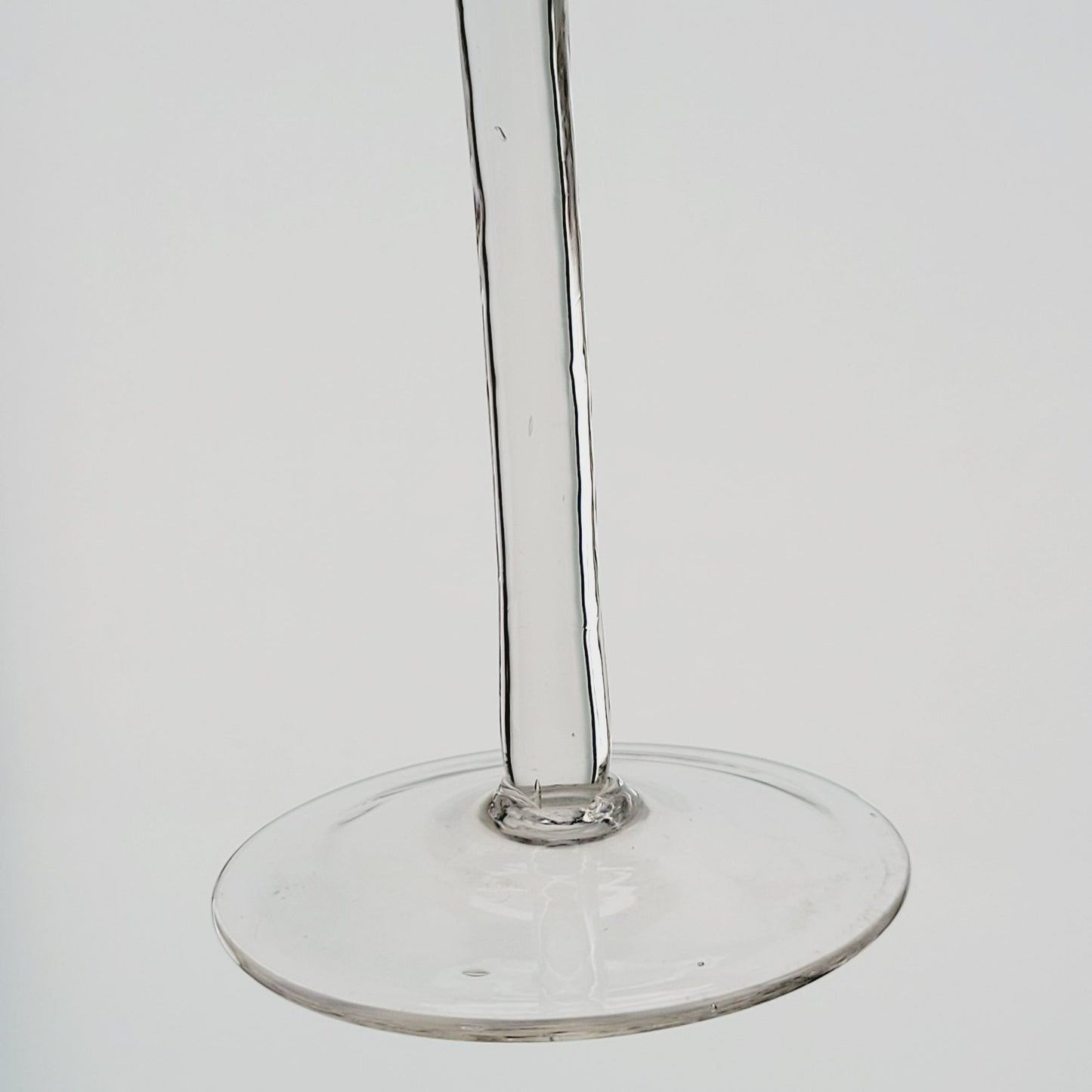 Vintage Red & Clear Fluted Champagne Glasses Set Of 2