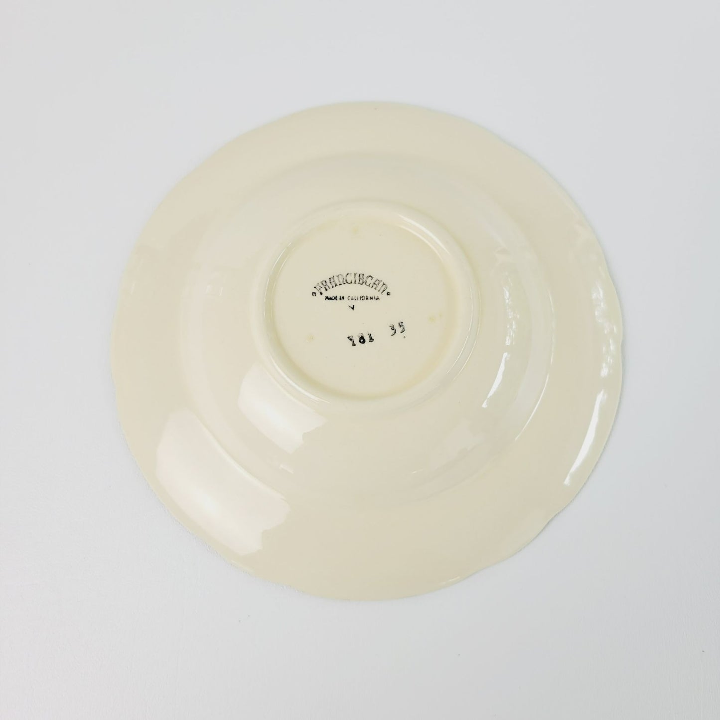 Franciscan Desert Rose Cereal Bowl c.1949-53 USA Back Stamp