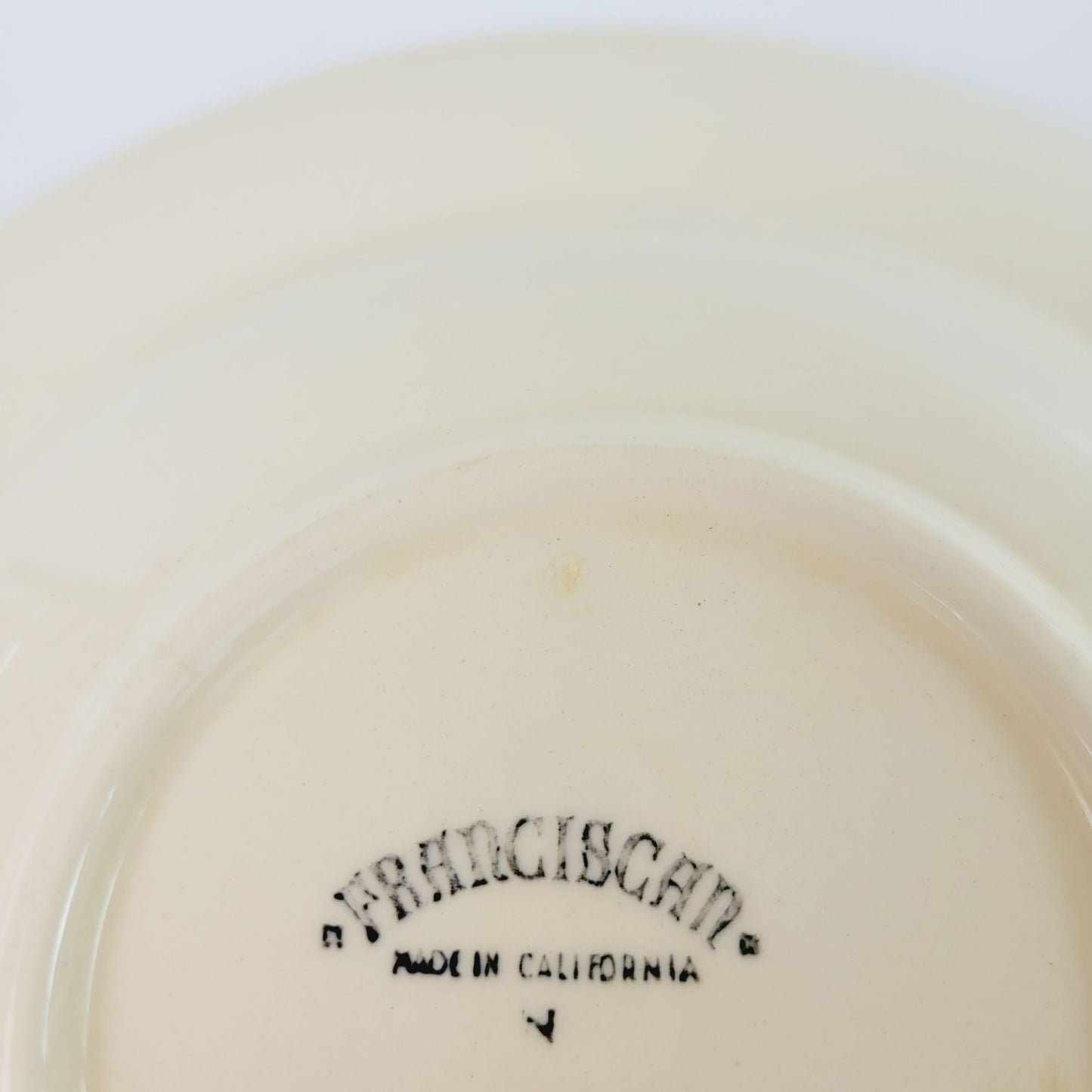 Franciscan Desert Rose Cereal Bowl c.1949-53 USA Back Stamp