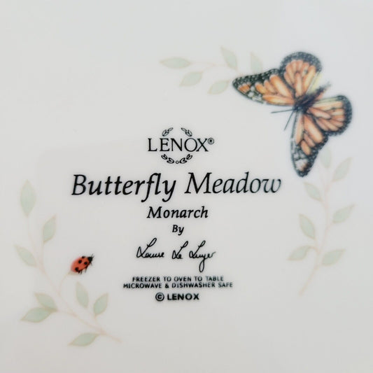 Lenox Butterfly Meadow Monarch Dinner Plate Spring Summer Garden Kitchen Decor