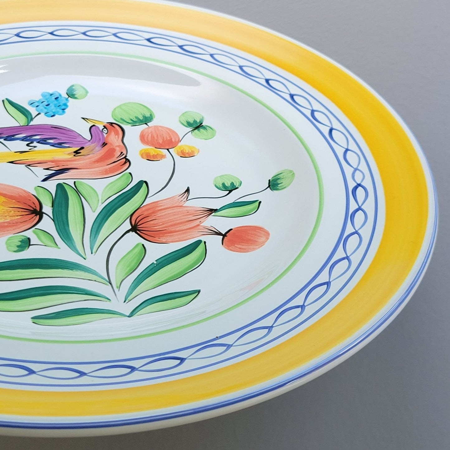 Herend Village Pottery Morning Song Dinner Plate, Hand-Painted, Made in Hungary