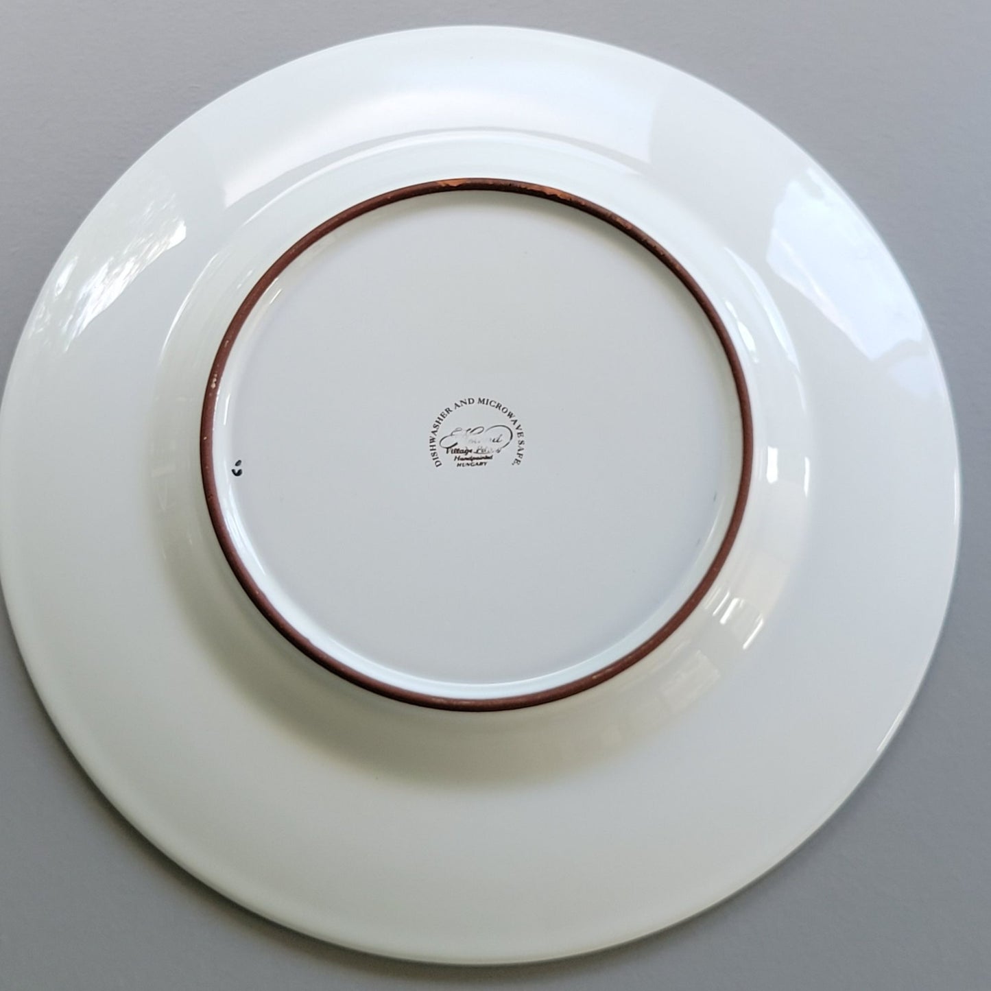 Herend Village Pottery Morning Song Dinner Plate, Hand-Painted, Made in Hungary