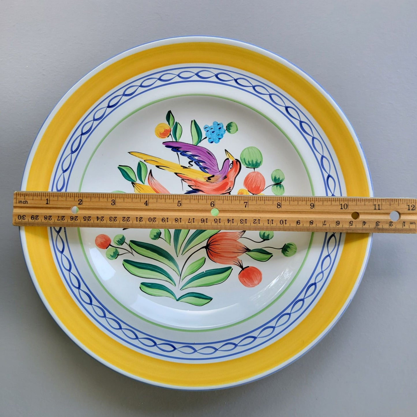 Herend Village Pottery Morning Song Dinner Plate, Hand-Painted, Made in Hungary