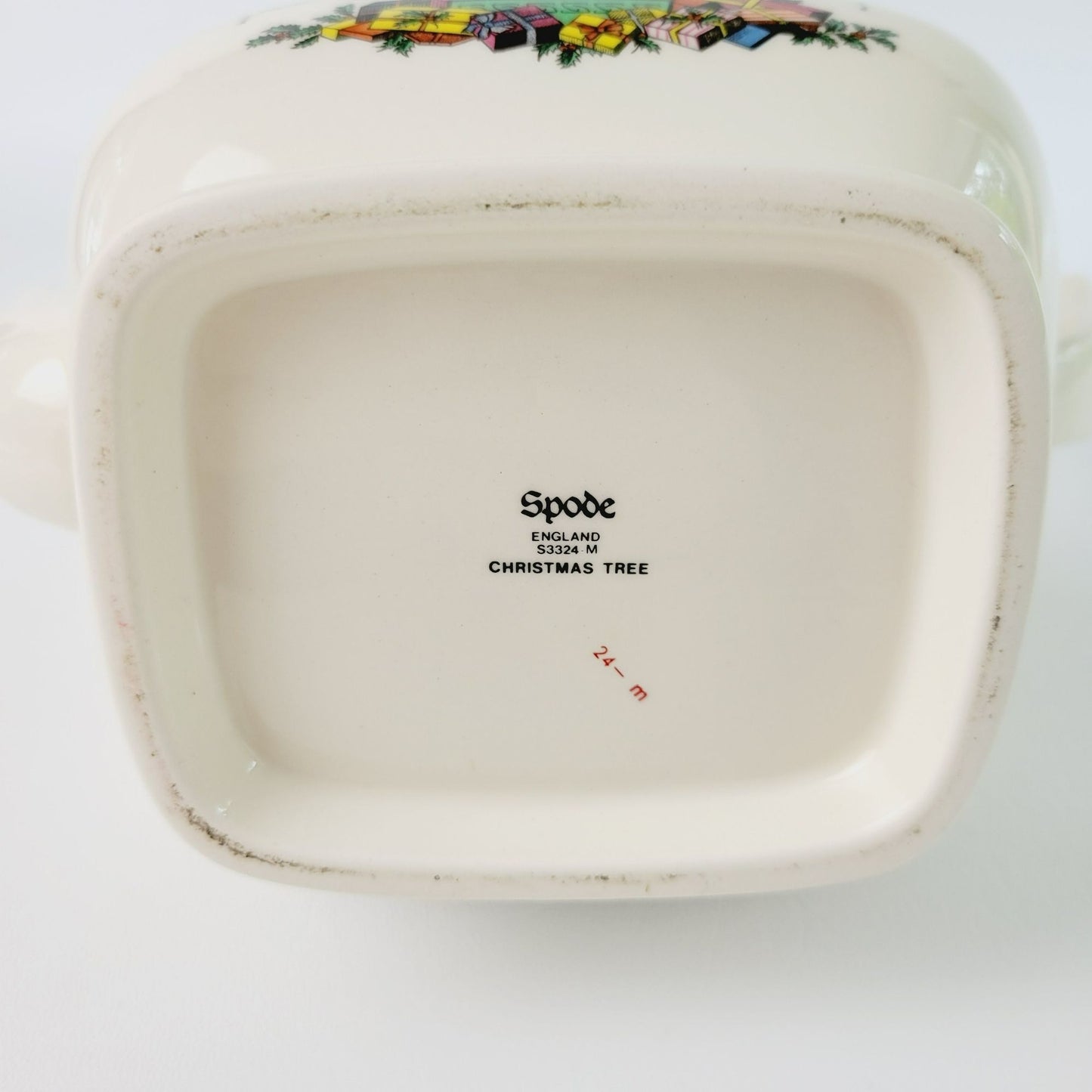 Vintage Spode Christmas Tree Coffee Pot & Lid, Green Trim, England