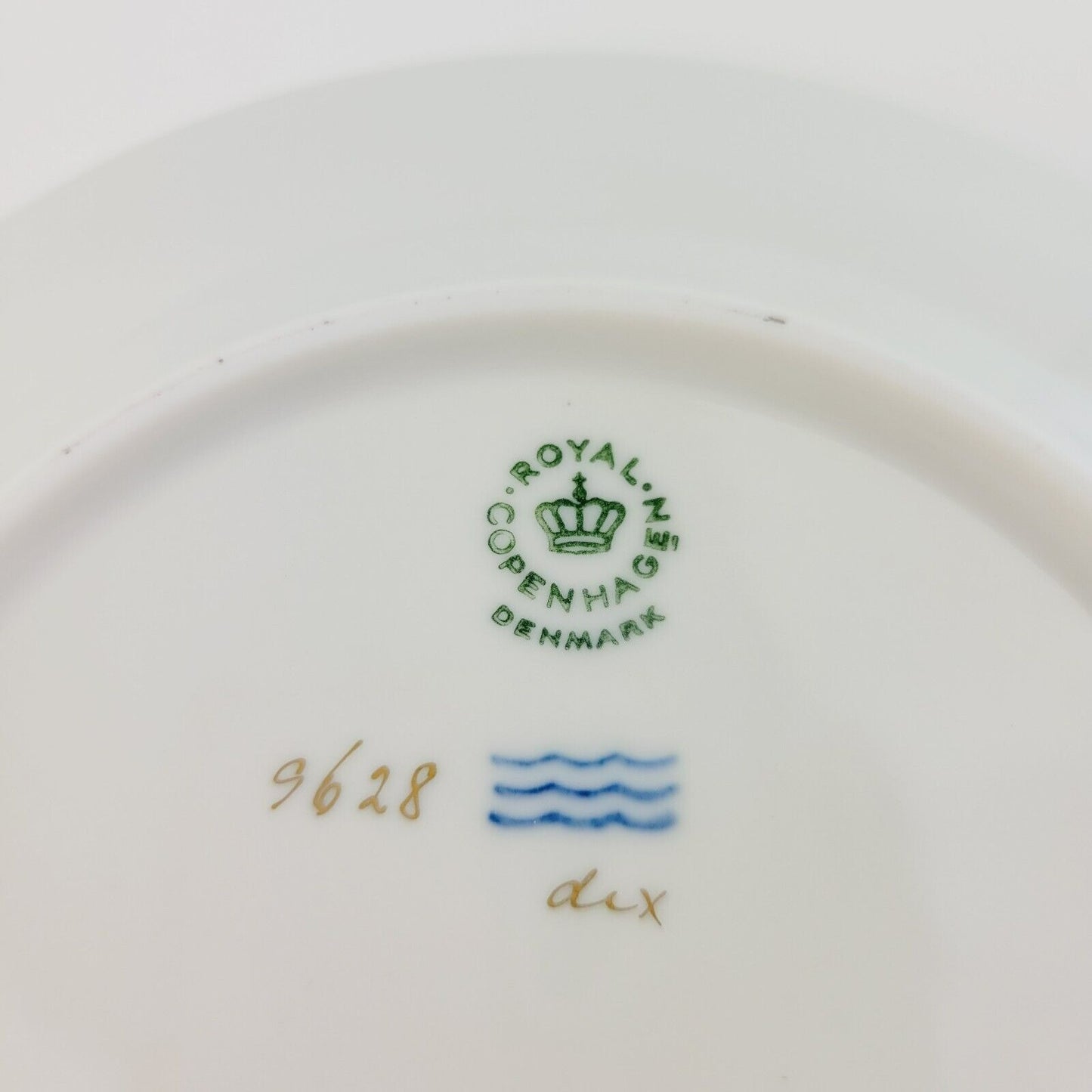 Royal Copenhagen Princess & The Pea Hans Christian Andersen Fairy Tale Plate, Gold Trim with Etched Design, c.1975-76 Denmark