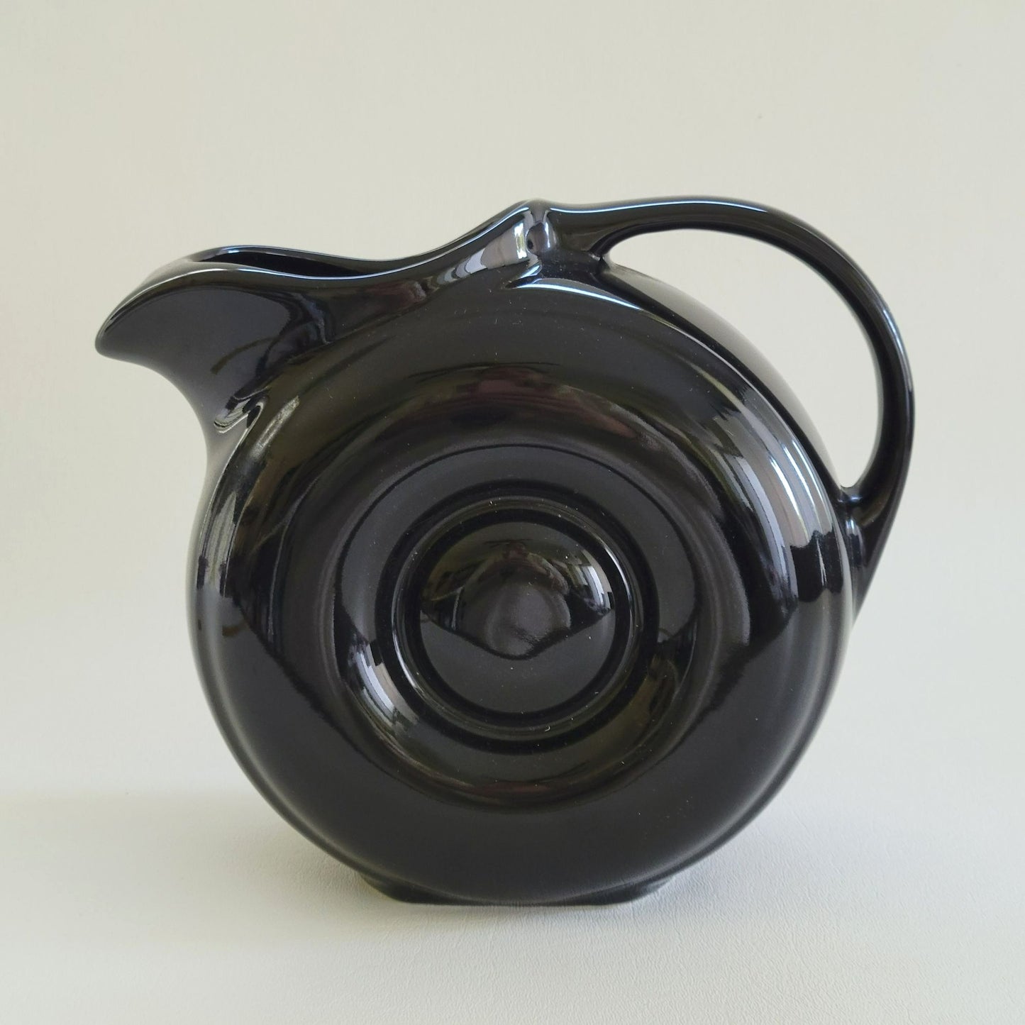 Black Art Deco Ceramic Water Pitcher