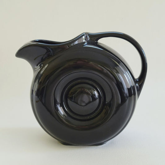 Black Art Deco Ceramic Water Pitcher