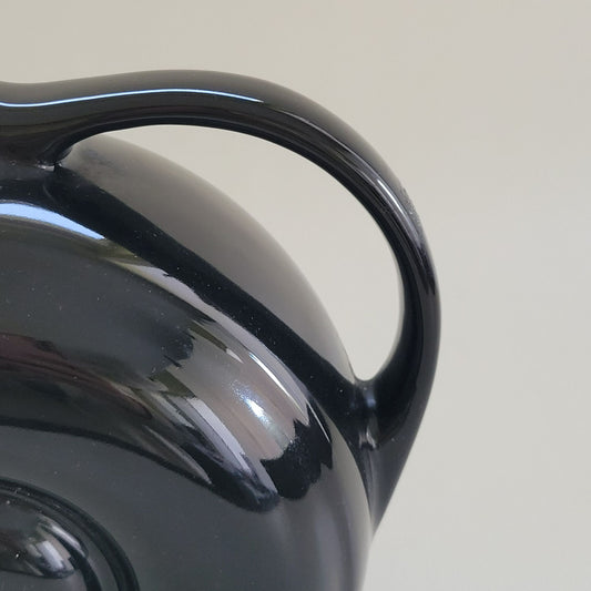 Black Art Deco Ceramic Water Pitcher