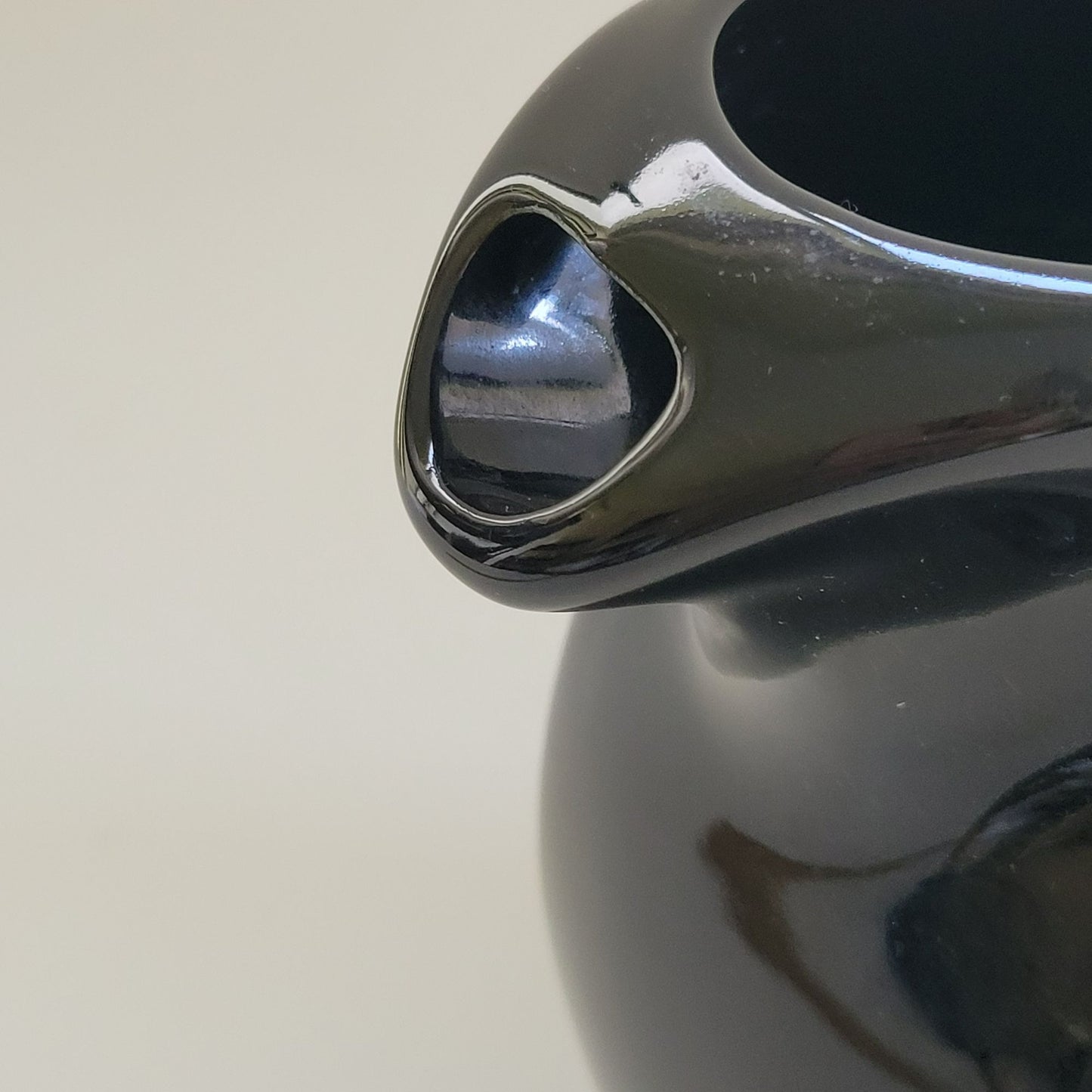 Black Art Deco Ceramic Water Pitcher