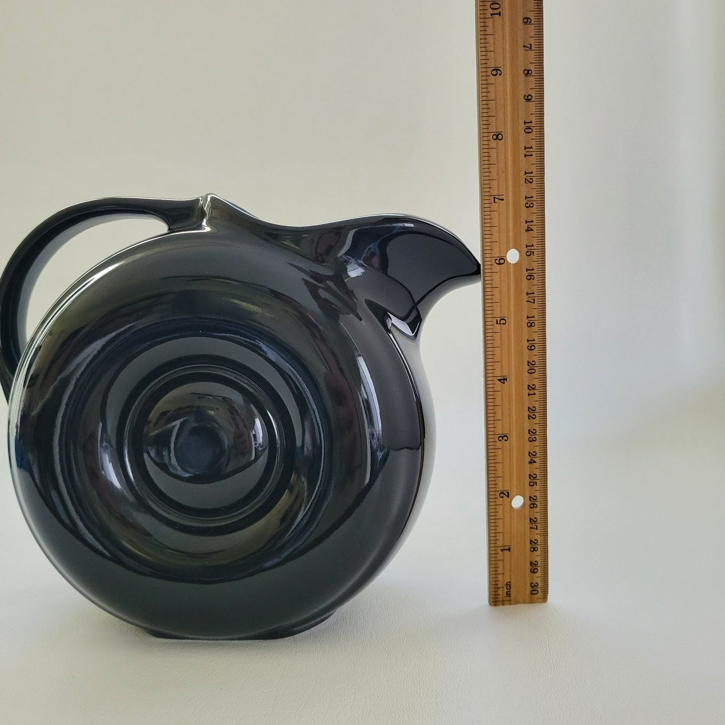 Black Art Deco Ceramic Water Pitcher