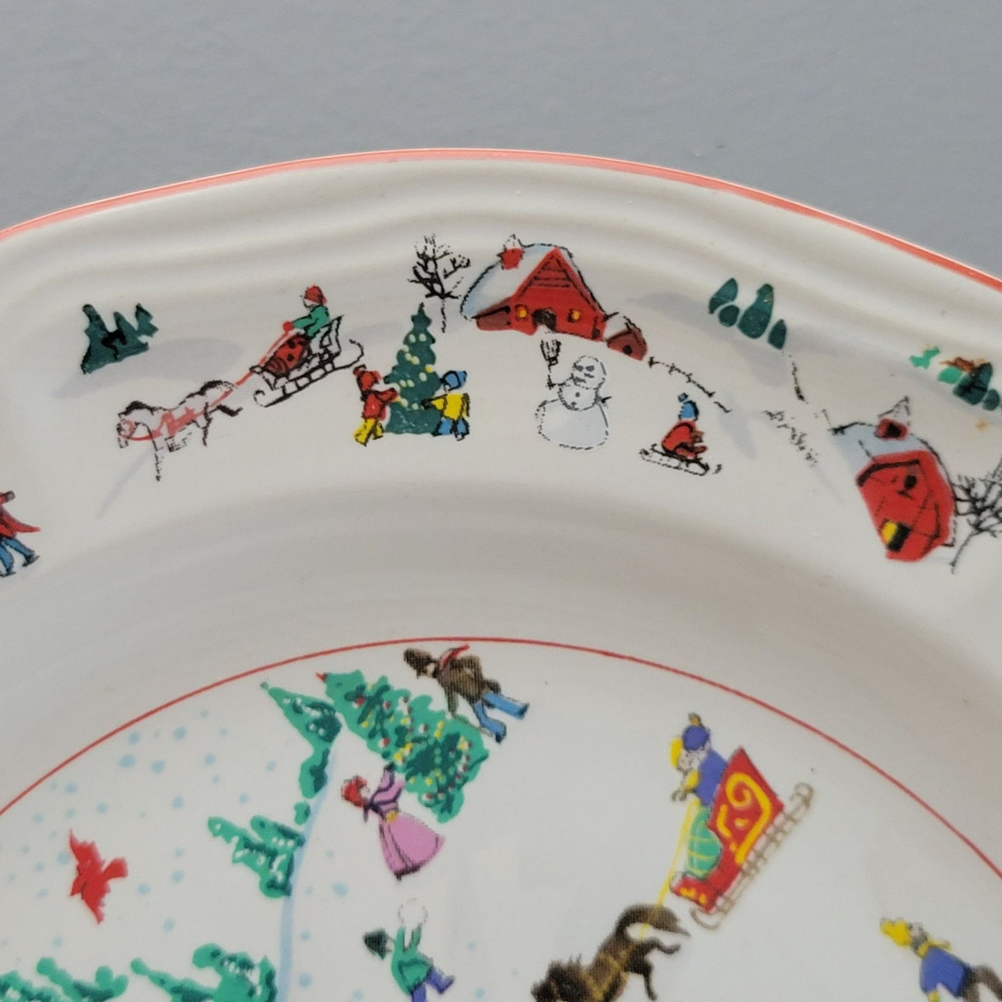 Farberware White Christmas Salad Plate, Set of 2