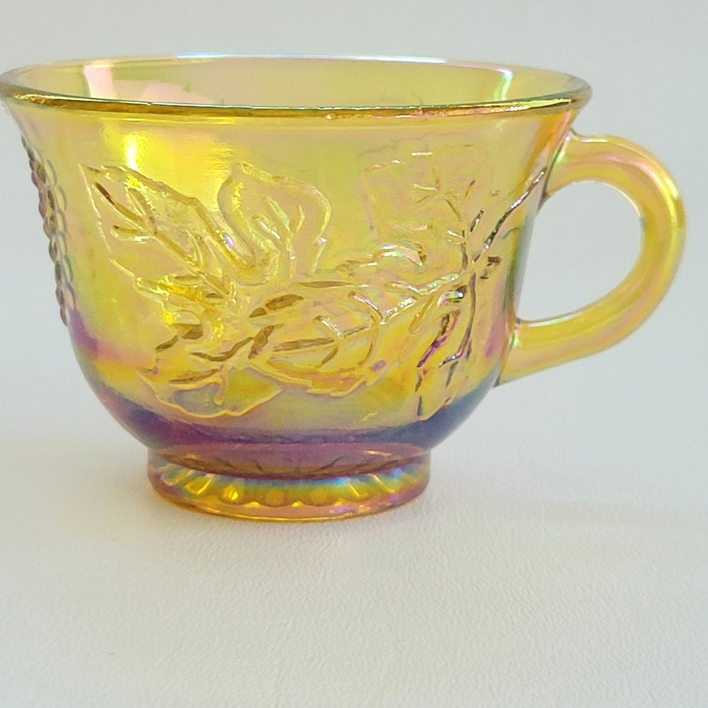 Indiana Glass Iridescent Carnival Punch Cup Set of 2, USA Made