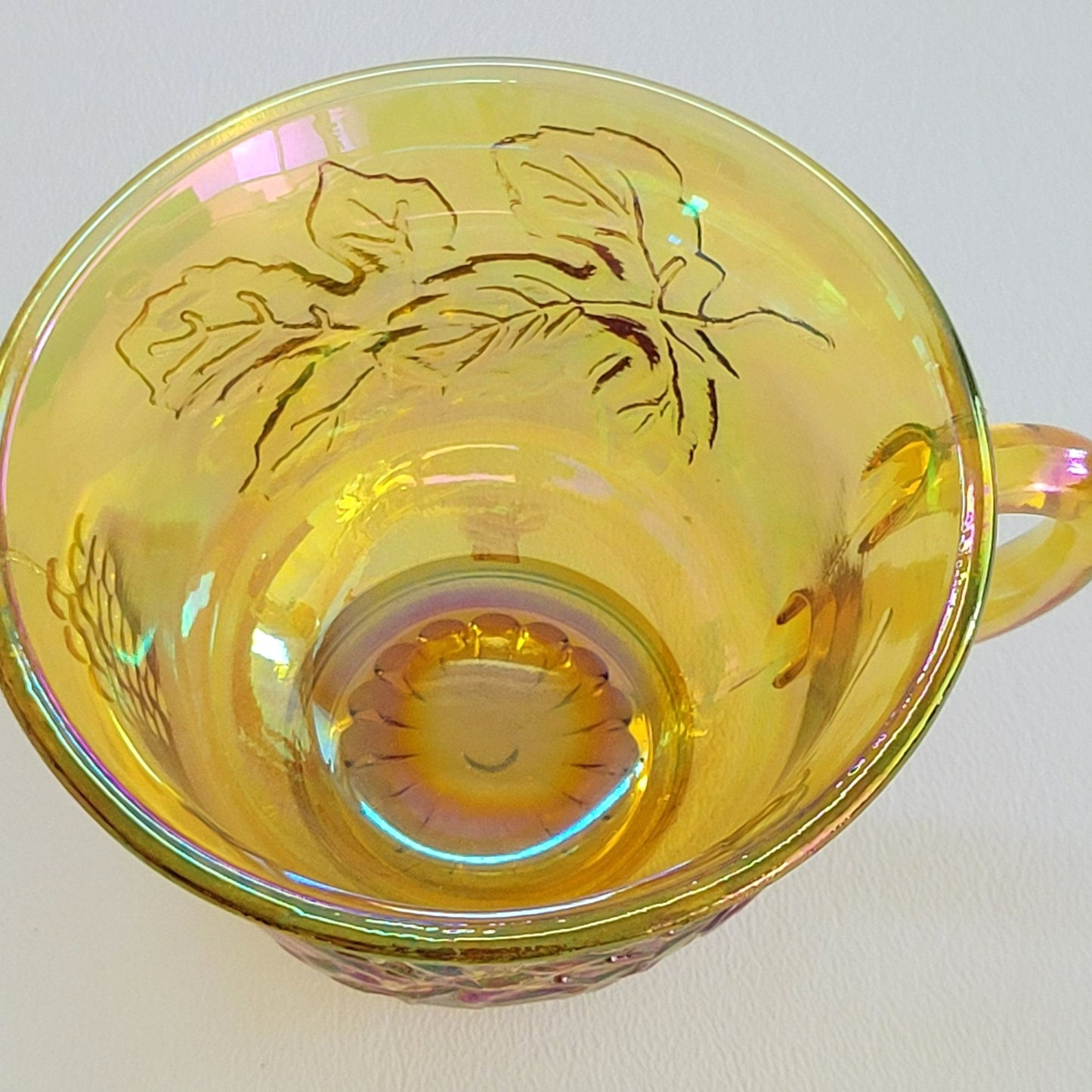 Indiana Glass Iridescent Carnival Punch Cup Set of 2, USA Made