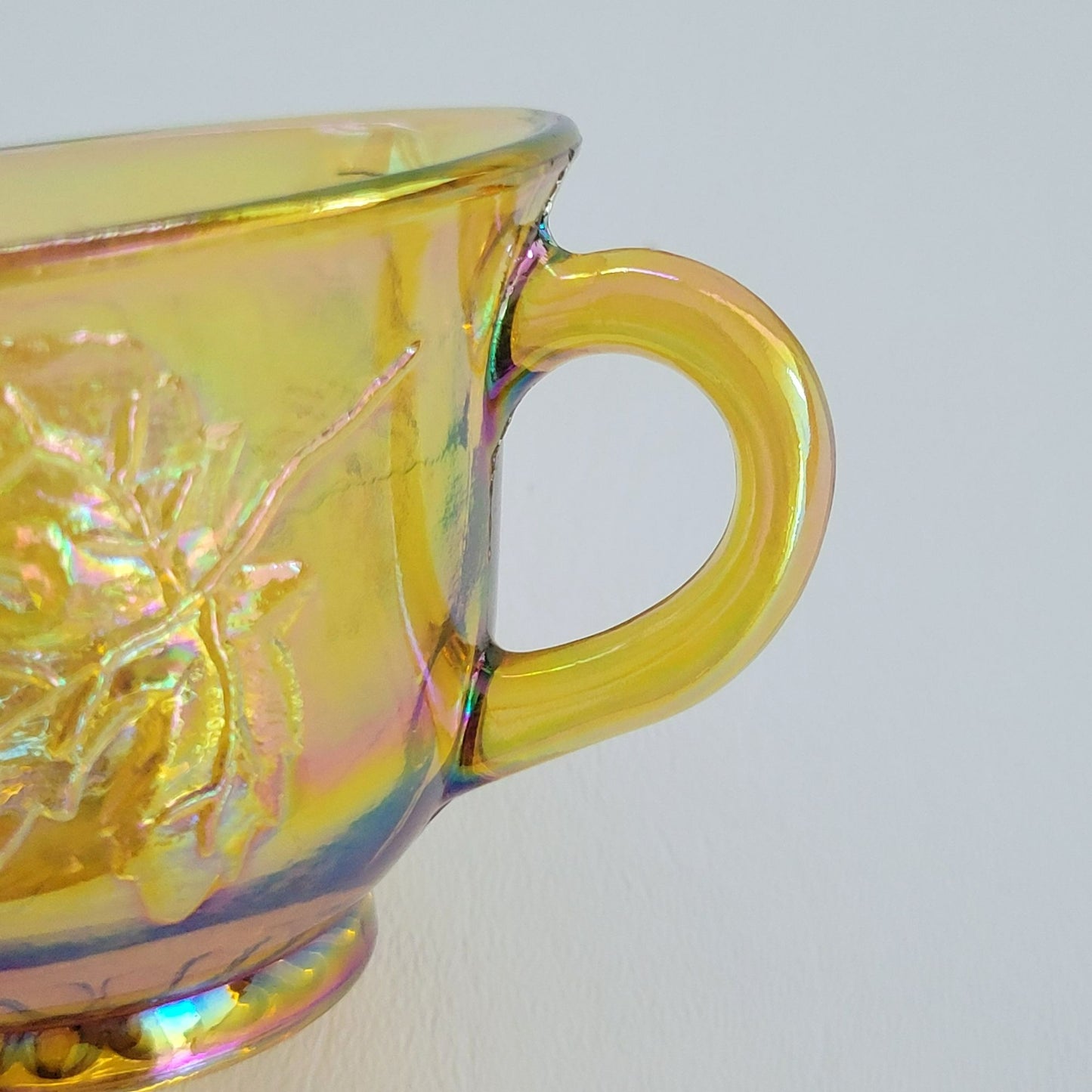 Indiana Glass Iridescent Carnival Punch Cup Set of 2, USA Made
