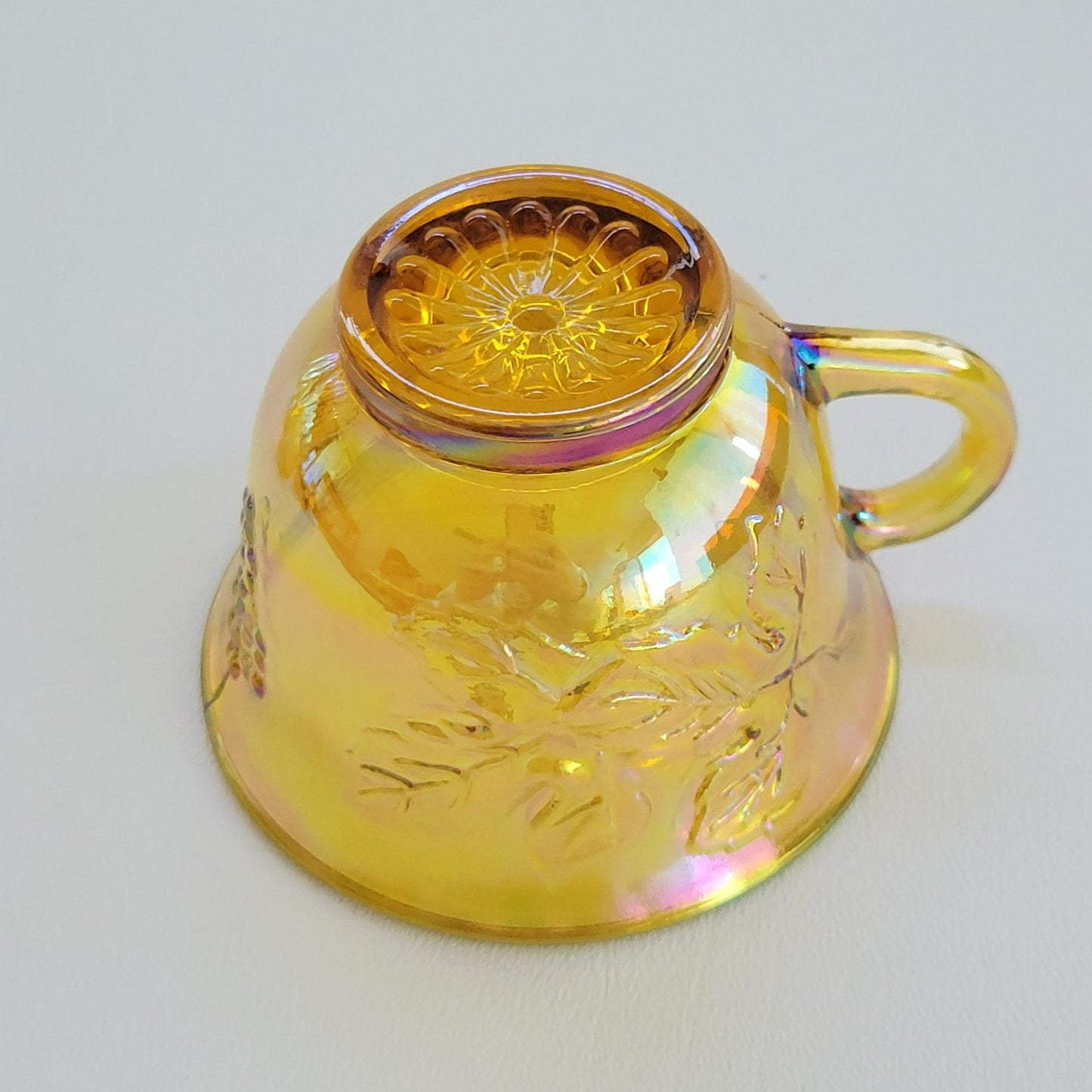Indiana Glass Iridescent Carnival Punch Cup Set of 2, USA Made