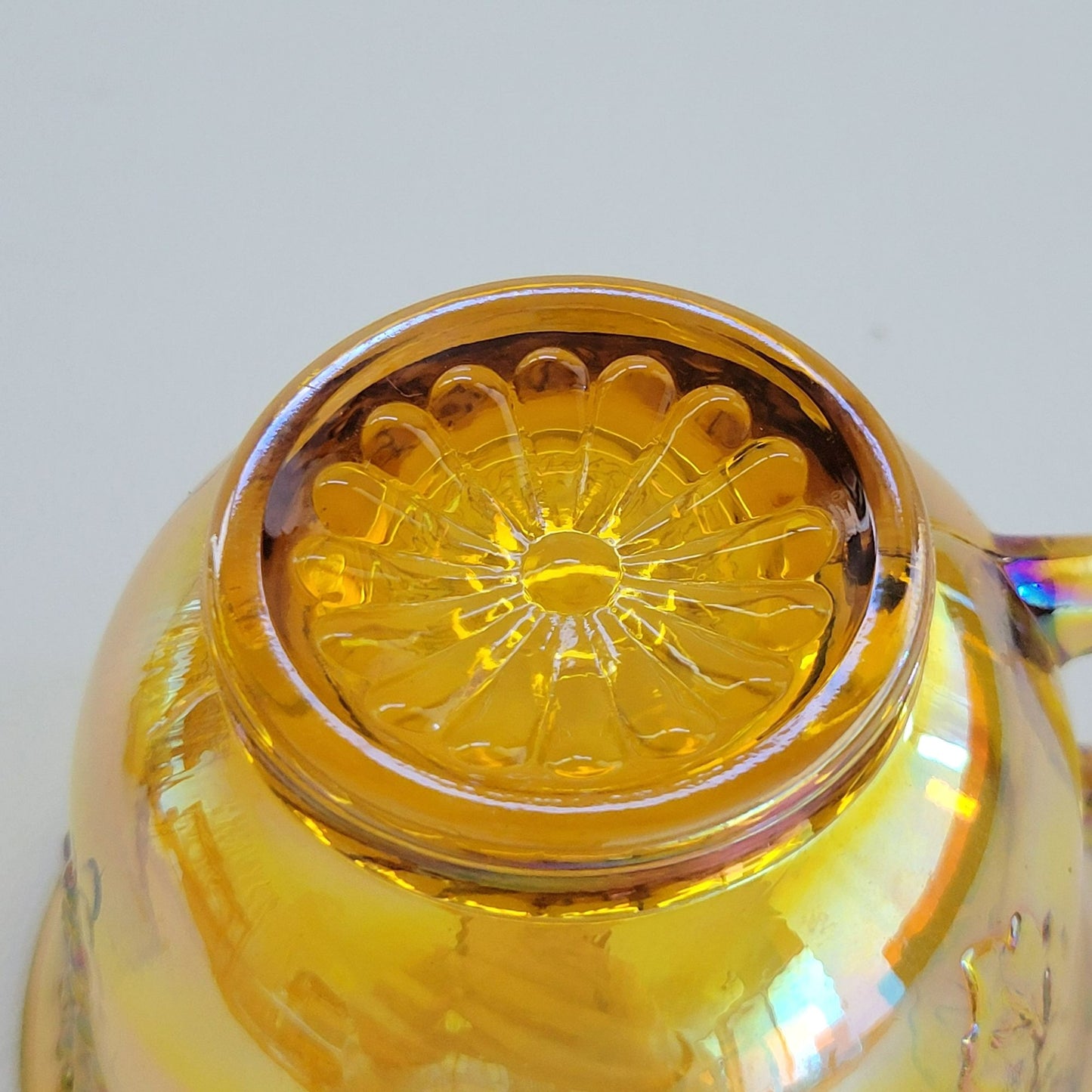 Indiana Glass Iridescent Carnival Punch Cup Set of 2, USA Made