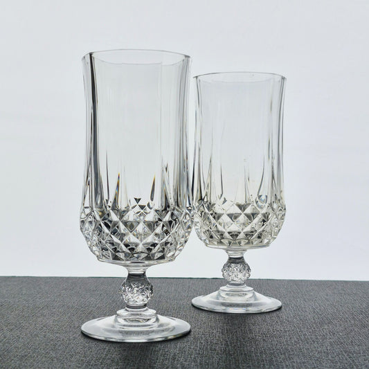 Cristal D'Arques "Longchamp" Iced Tea Glass, Set of 2, France c.1978-