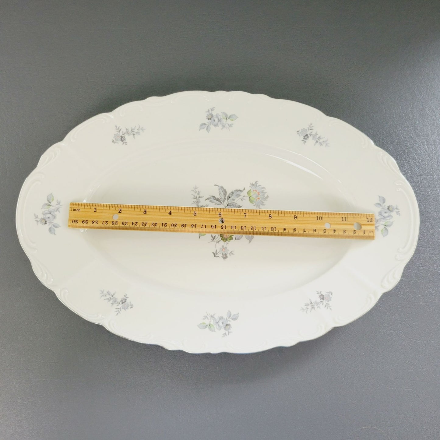 Bohemian China Wild Flower Oval Platter, Made in Czechoslovakia