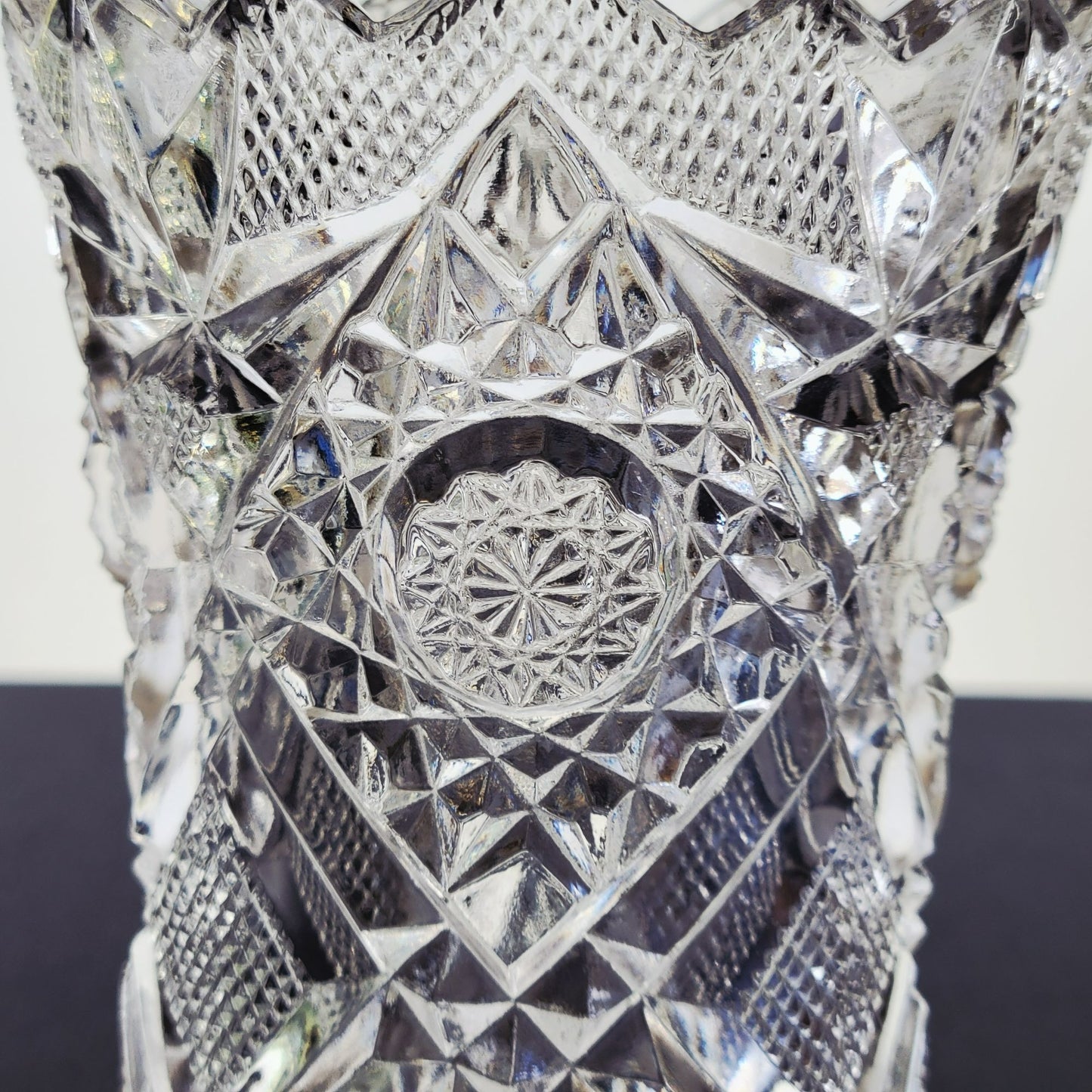Cambridge EAPG 6" Flower Vase, Star & Diamond