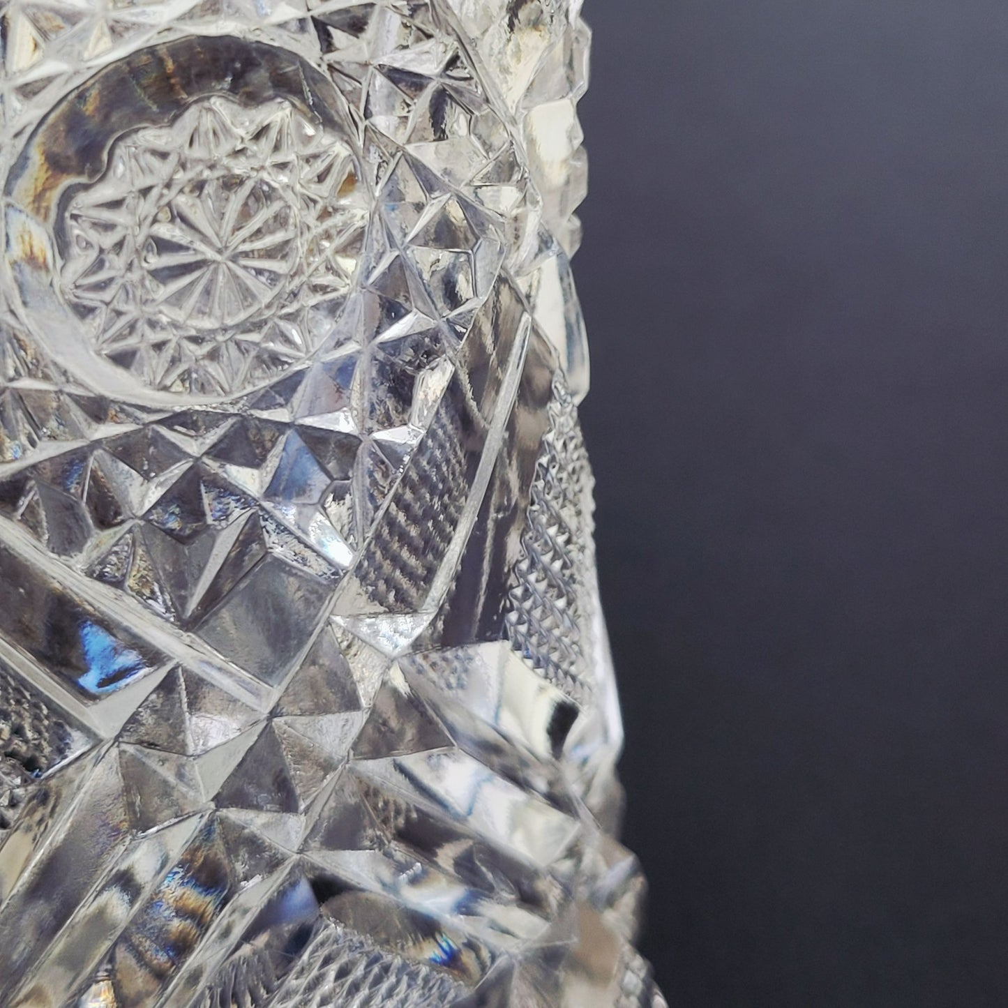 Cambridge EAPG 6" Flower Vase, Star & Diamond