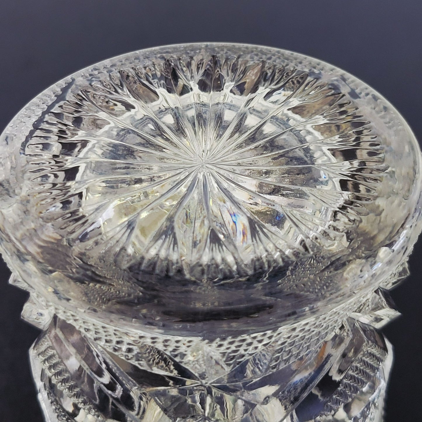 Cambridge EAPG 6" Flower Vase, Star & Diamond