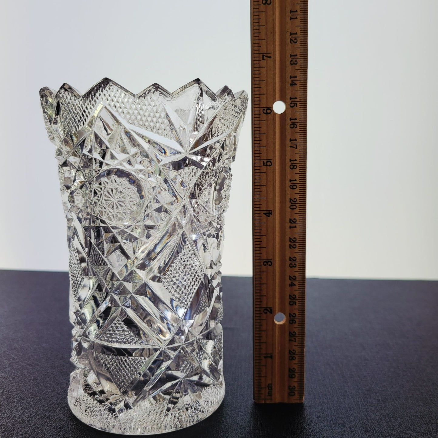 Cambridge EAPG 6" Flower Vase, Star & Diamond
