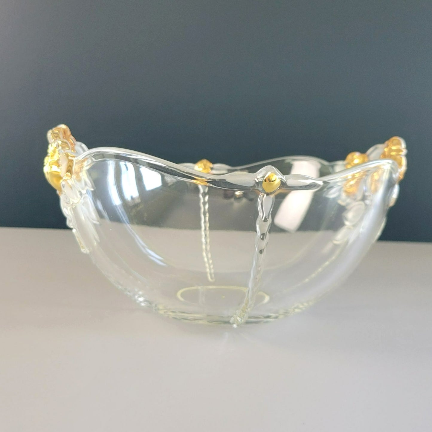 Mikasa Gilded Rose Crystal Bowl, c.1992-98
