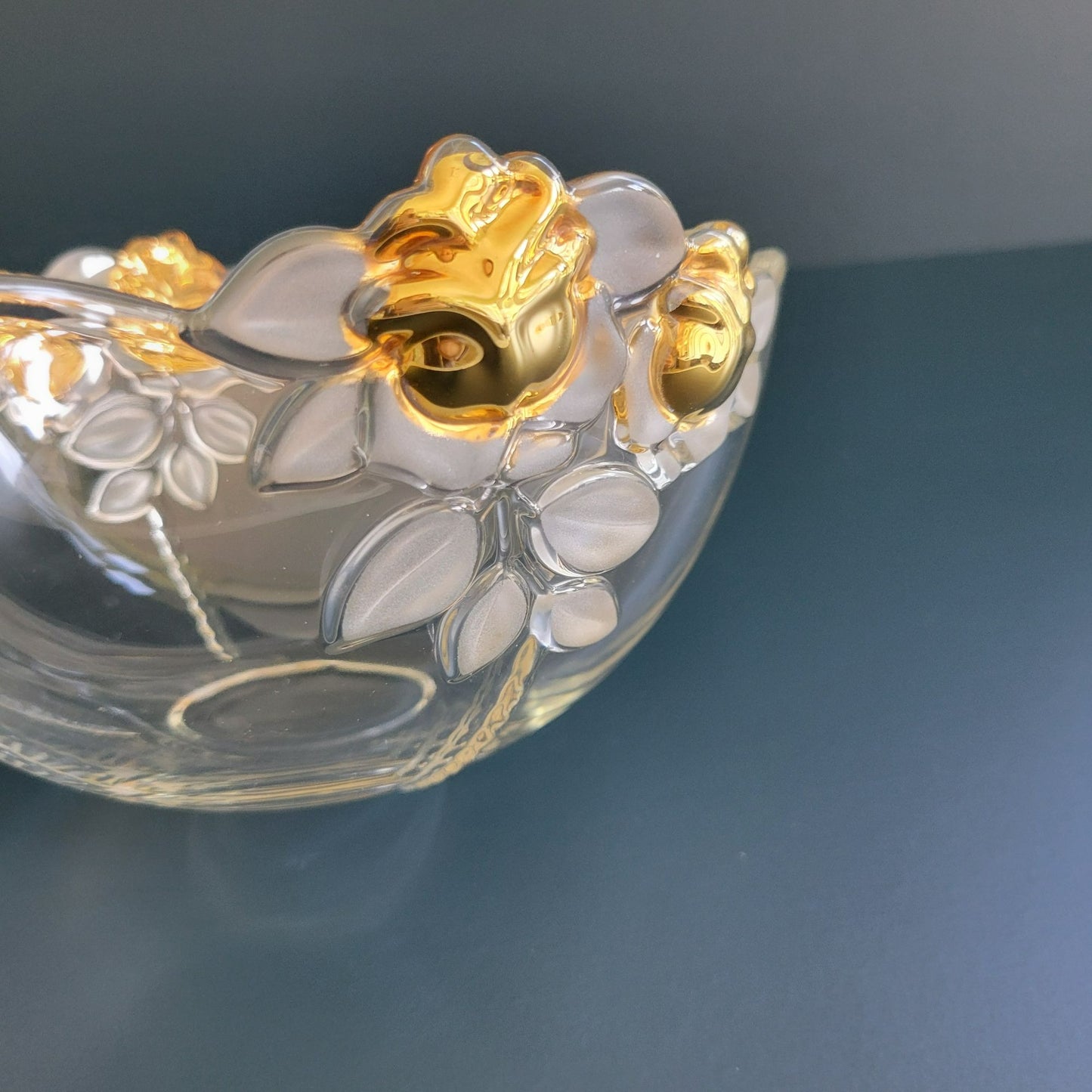 Mikasa Gilded Rose Crystal Bowl, c.1992-98