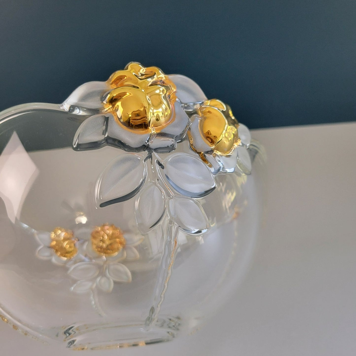 Mikasa Gilded Rose Crystal Bowl, c.1992-98