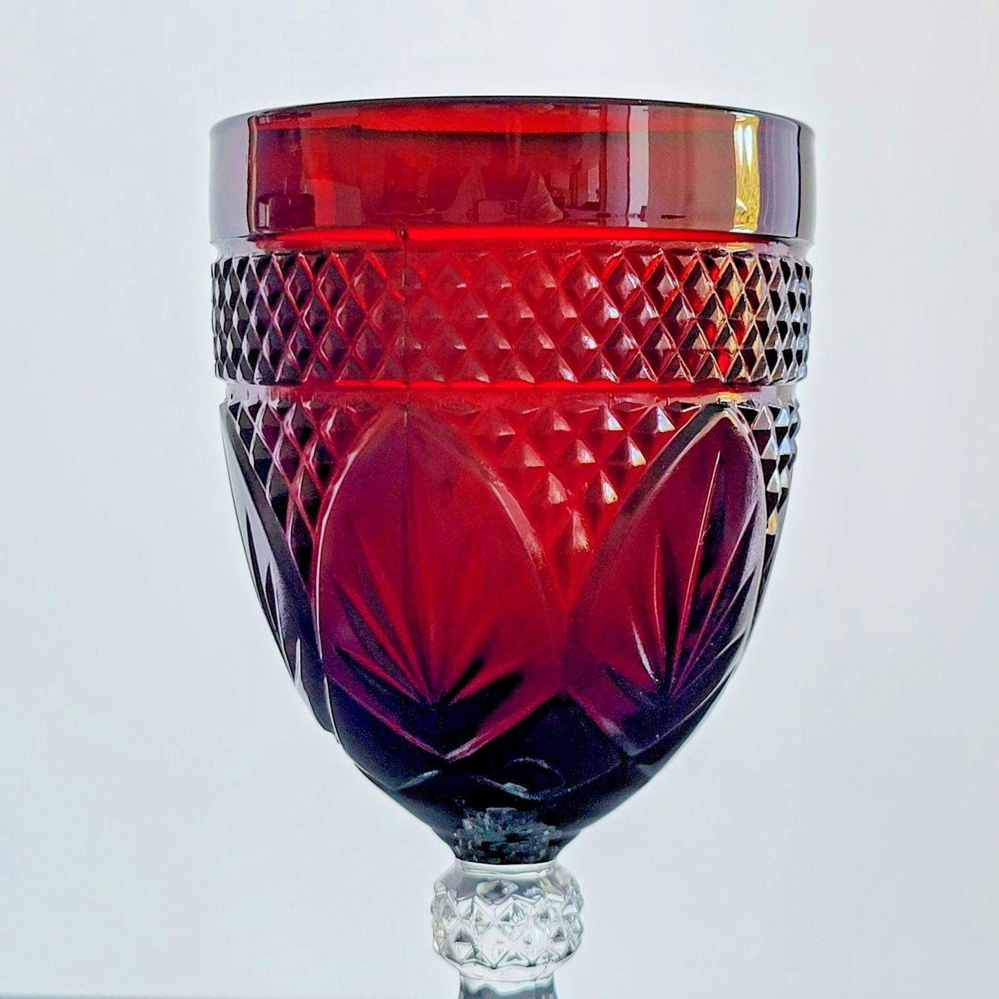 Cristal D'Arques Antique Ruby Water Goblets, Set of 2, Made in France