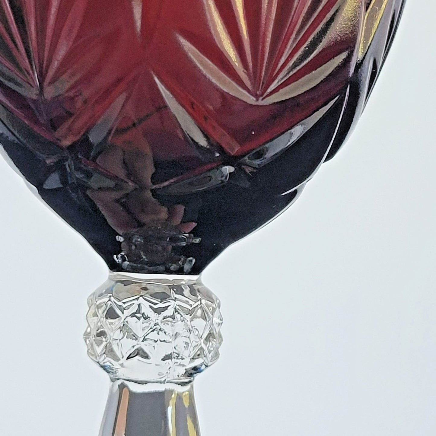 Cristal D'Arques Antique Ruby Water Goblets, Set of 2, Made in France