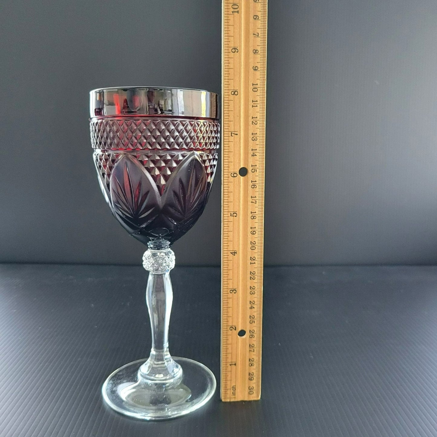 Cristal D'Arques Antique Ruby Water Goblets, Set of 2, Made in France