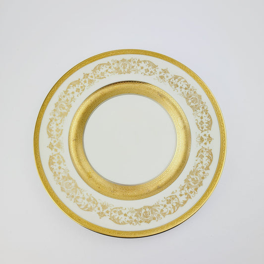 Royal Bayreuth Gold Encrusted Dinner Plate, Made in Germany