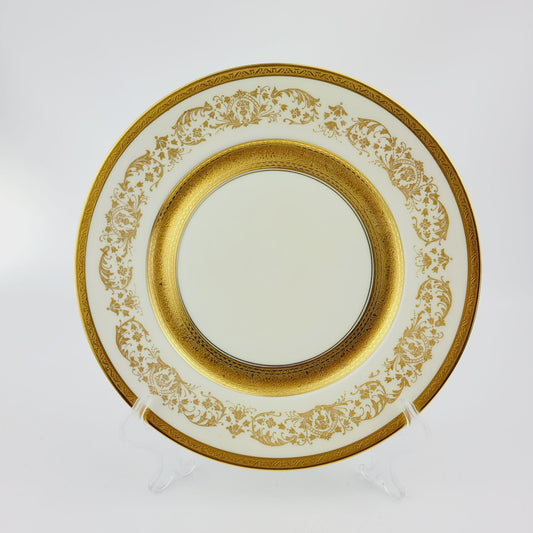 Royal Bayreuth Gold Encrusted Dinner Plate, Made in Germany