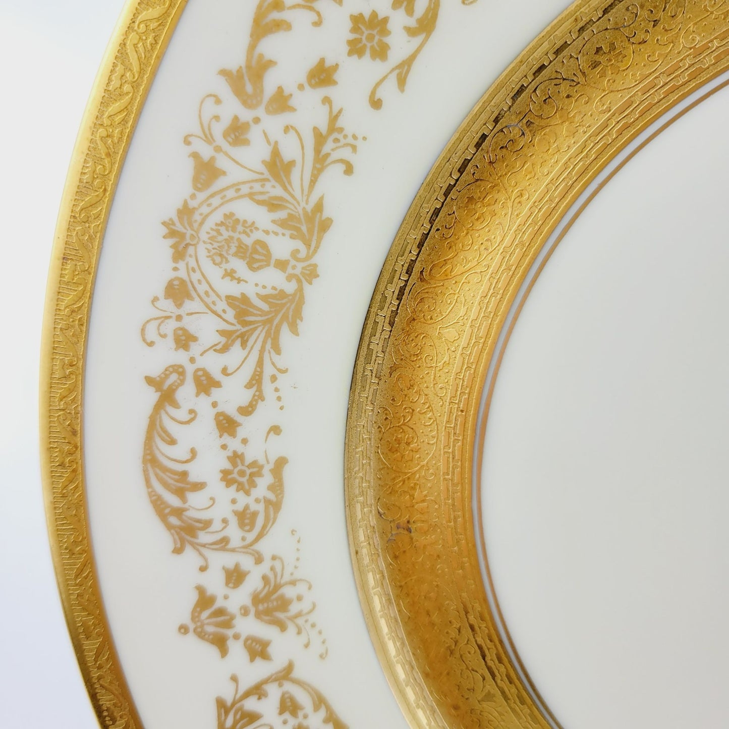Royal Bayreuth Gold Encrusted Dinner Plate, Made in Germany