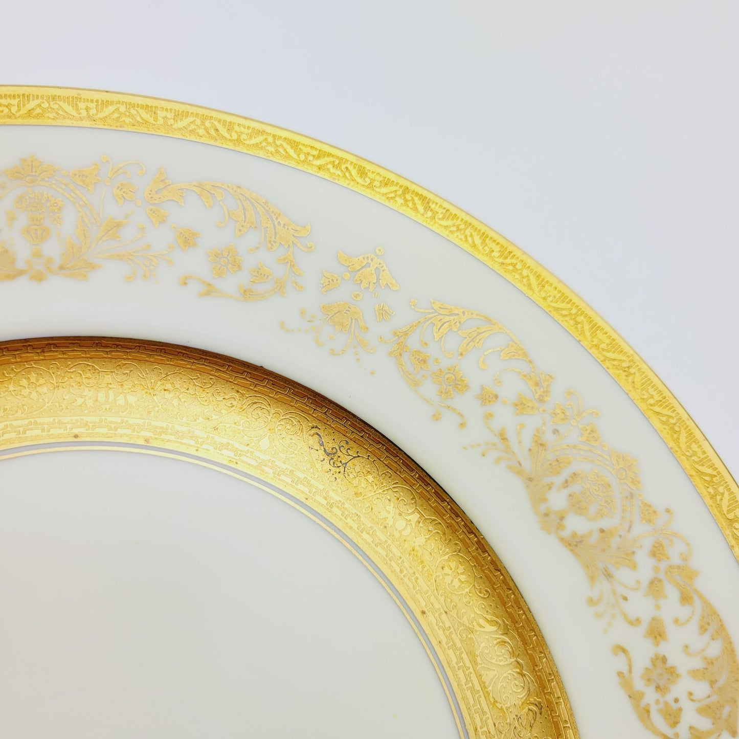 Royal Bayreuth Gold Encrusted Dinner Plate, Made in Germany