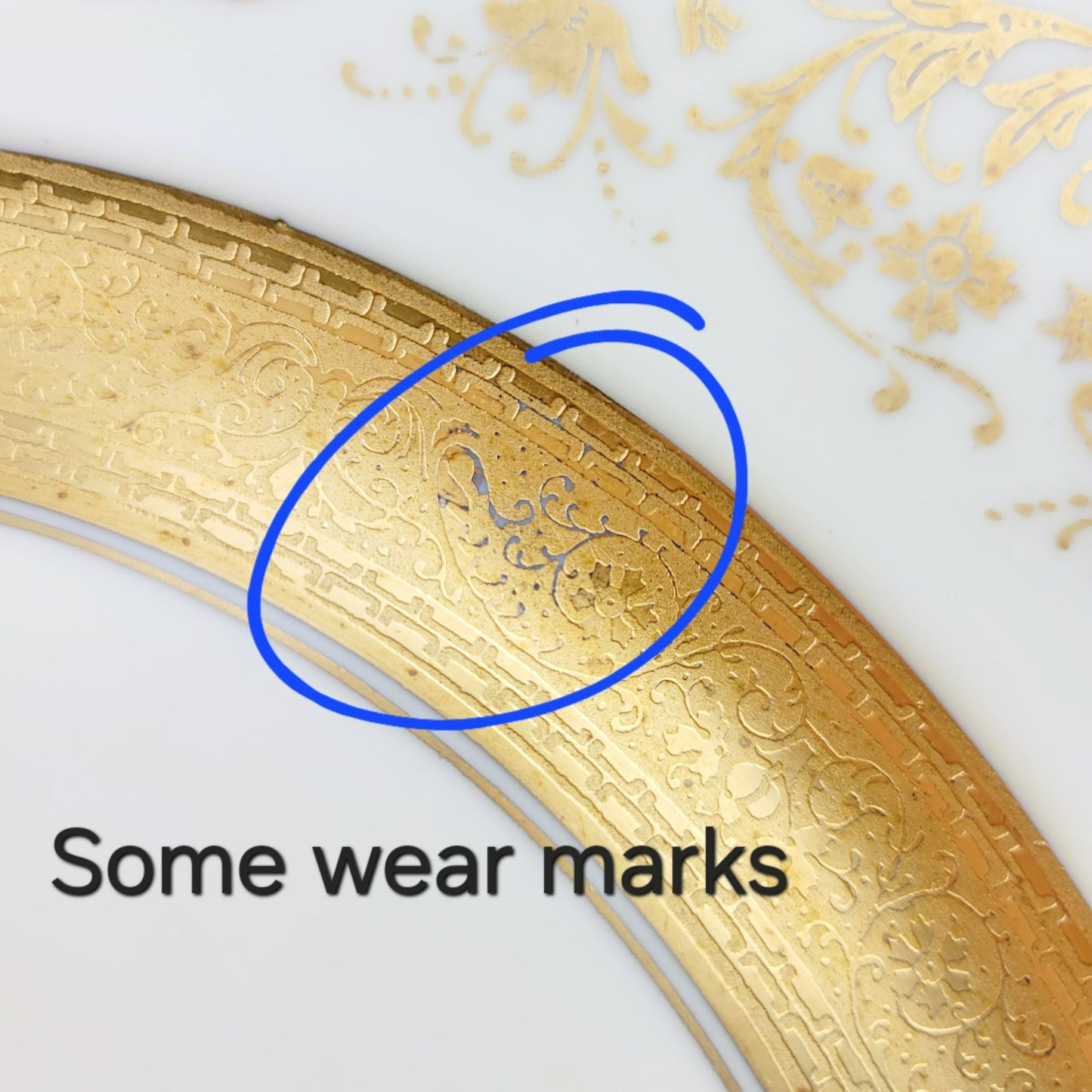 Royal Bayreuth Gold Encrusted Dinner Plate, Made in Germany