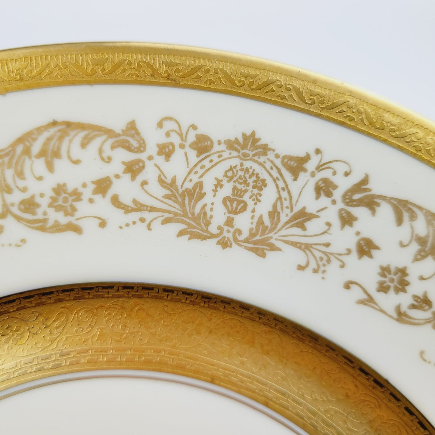 Royal Bayreuth Gold Encrusted Dinner Plate, Made in Germany