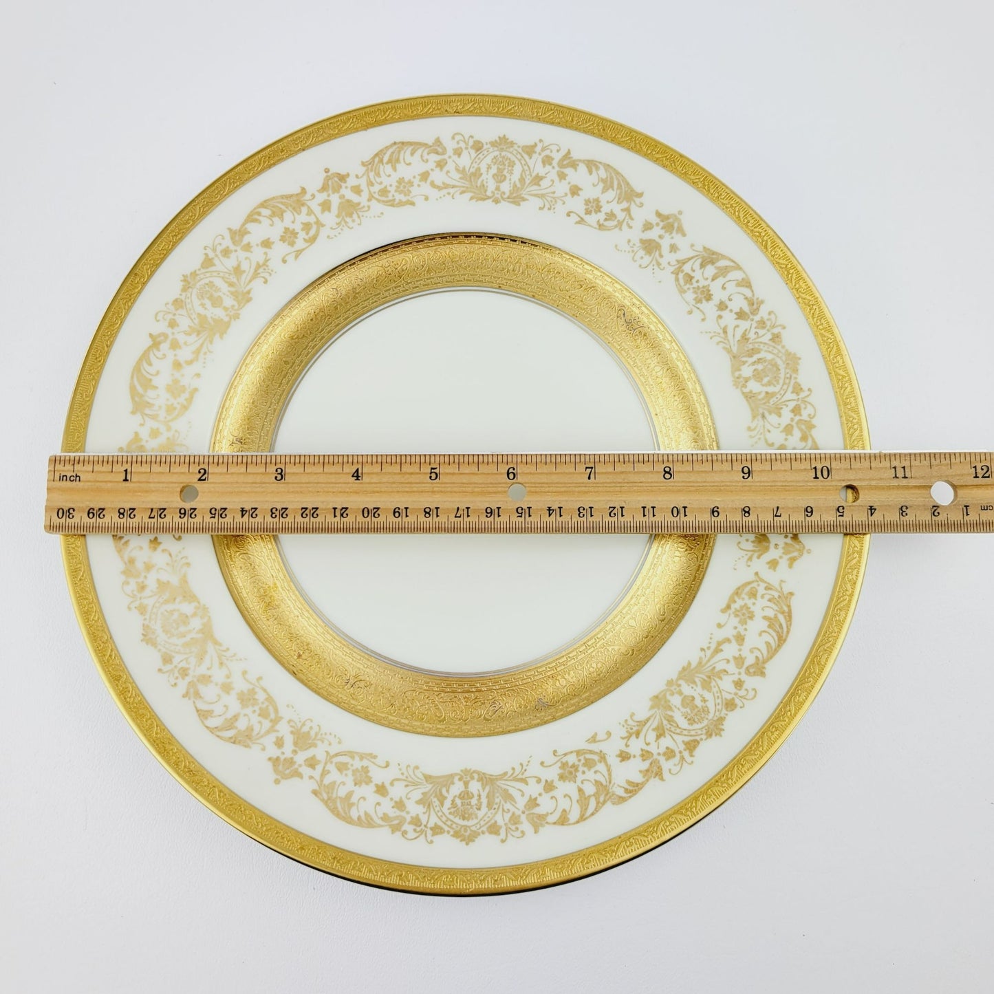 Royal Bayreuth Gold Encrusted Dinner Plate, Made in Germany