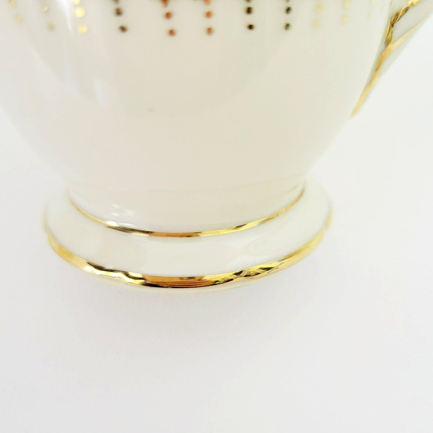 Noritake Art Nouveau Creamer & Sugar Bowl, Vintage c1940s, Cream Base Hand Painted Black and Gold Laurel Floral Pattern