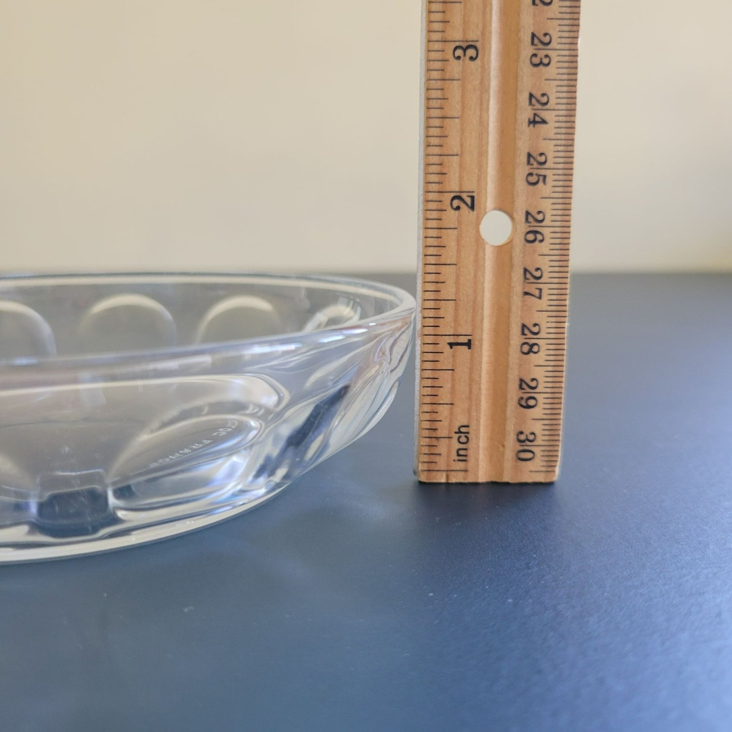 Vintage Arcoroc France Thumbprint Dessert Bowl Set of 4, Individual Small Shallow Salad Bowl Set, Durable Glass Replacement Dishes