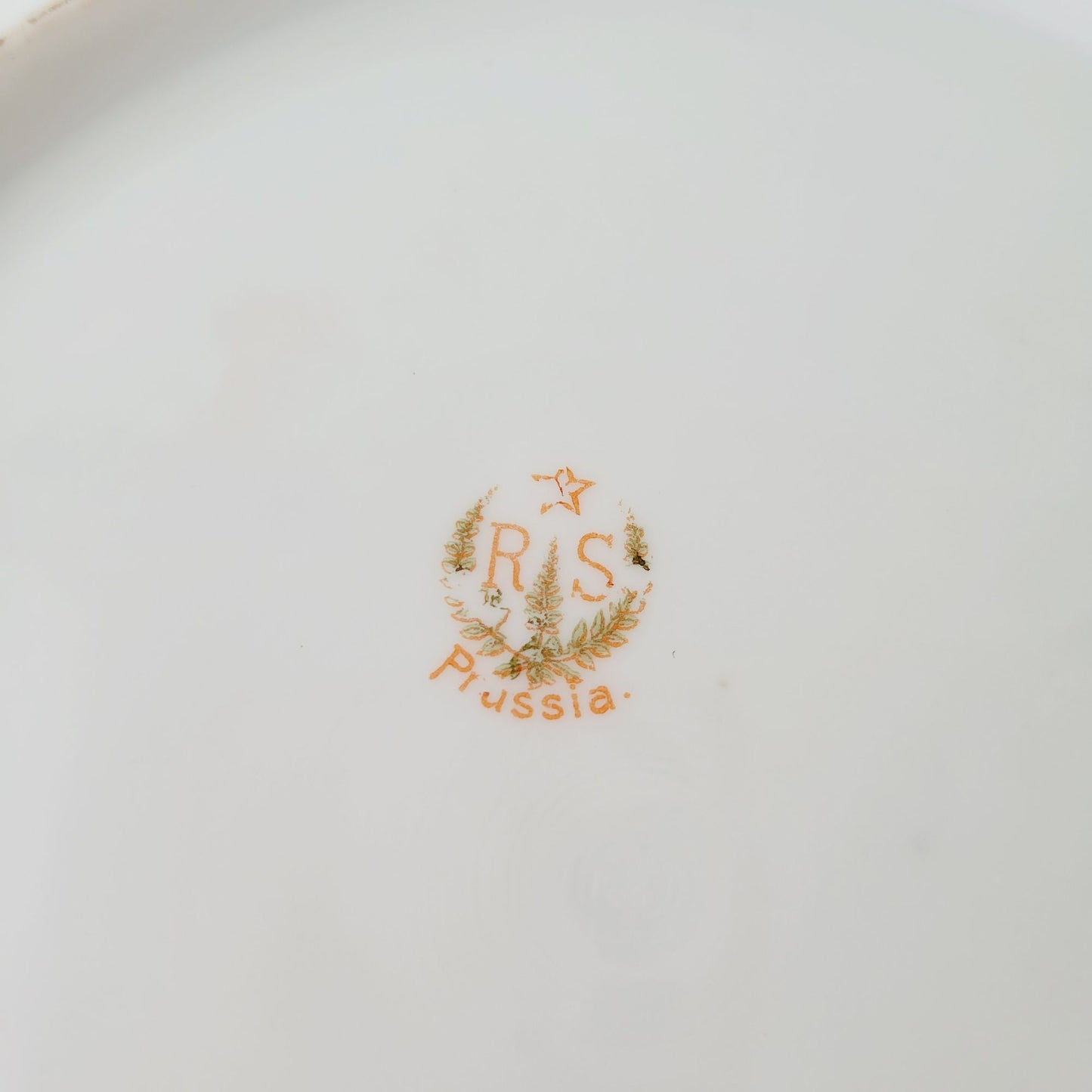 Antique White RS Prussia Floral Bowl with Satin Finish, Yellow Daffodils & Roses, Fuchsia and White Hydrangea