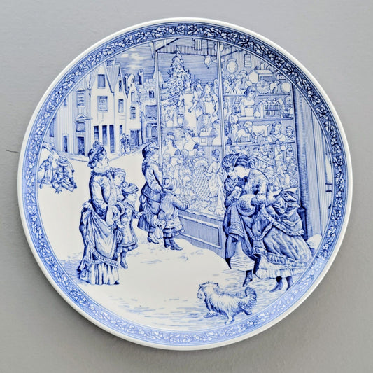 Spode Blue Room Victorian Annual Christmas Plate 1998, Made in England