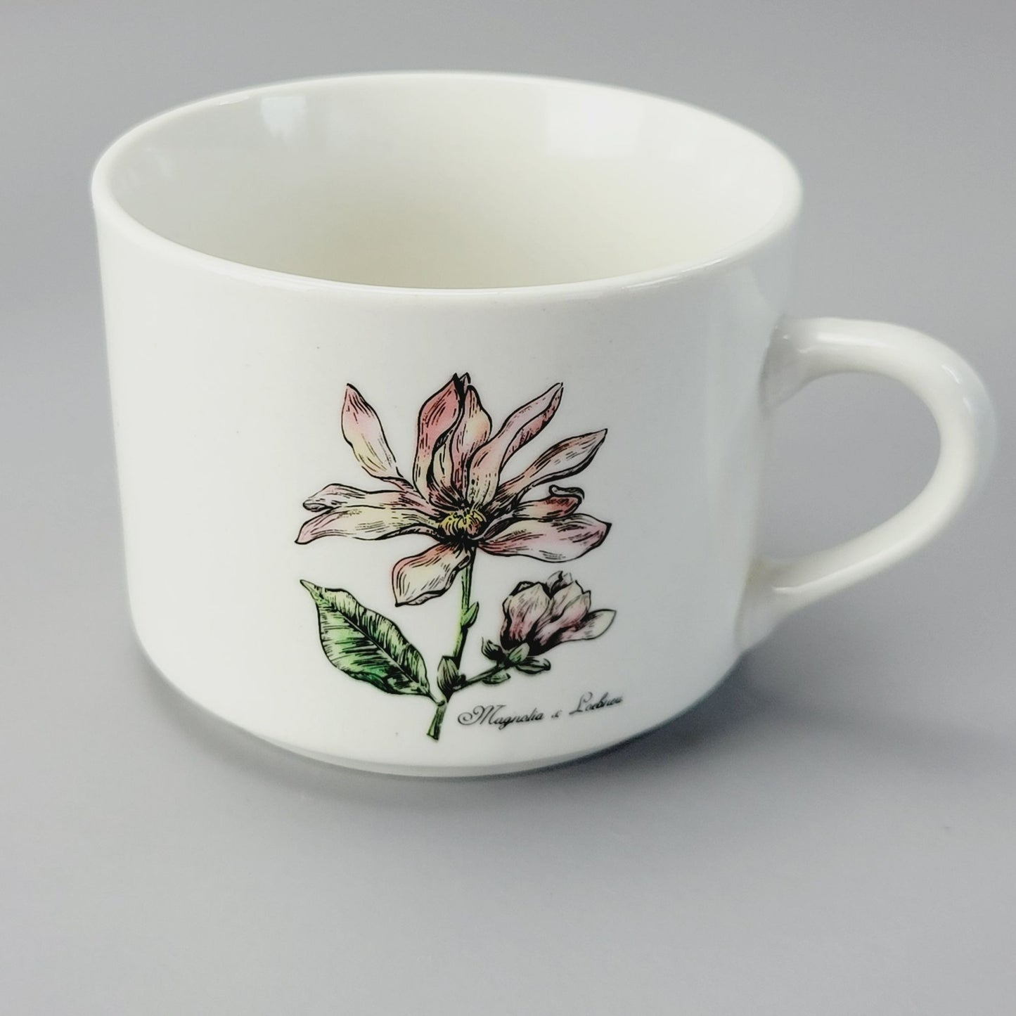 Botanical Gardens Magnolia Flower Cup, Saucer & Salad Plate Set, c1990s