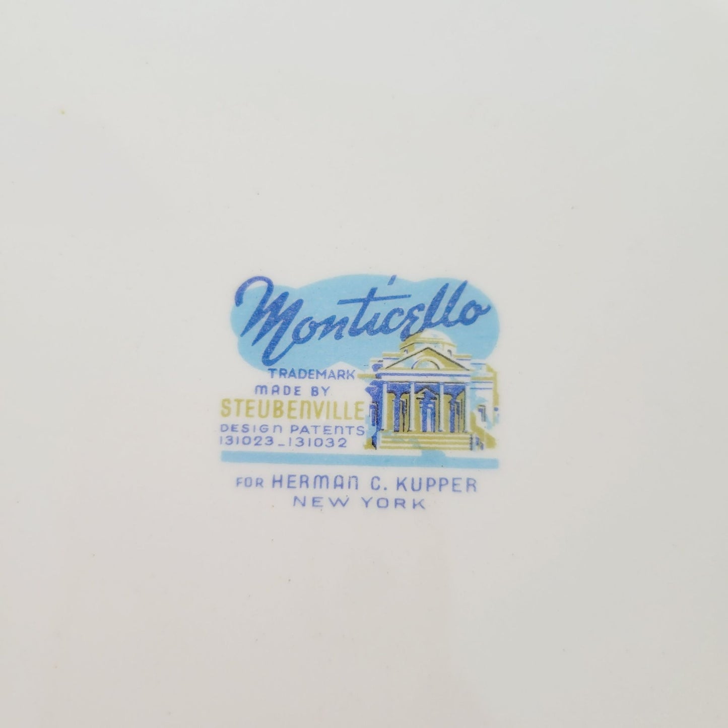 Steubenville Monticello Dogwood Salad Plate c.1940s USA Made