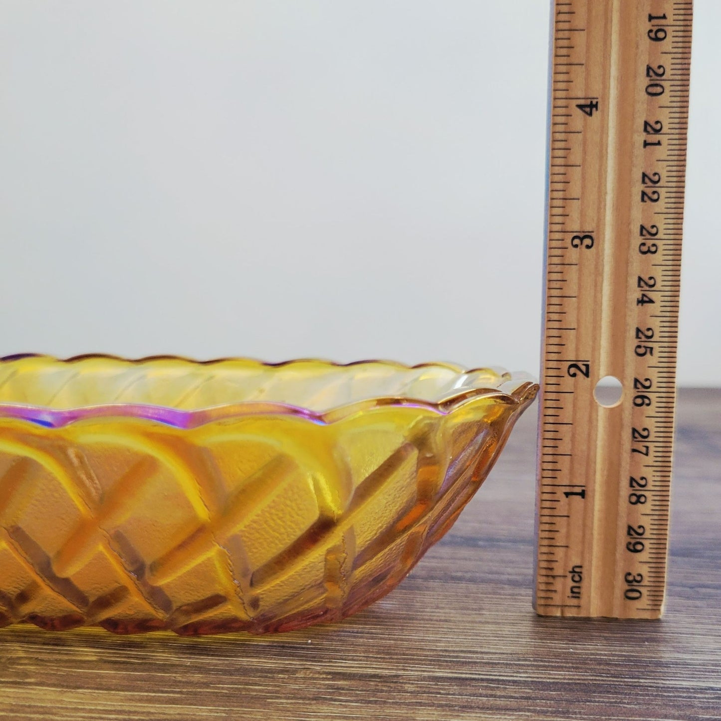 Unique Mismatched Tiered Dessert Stand, Carnival Glass & Floral Design