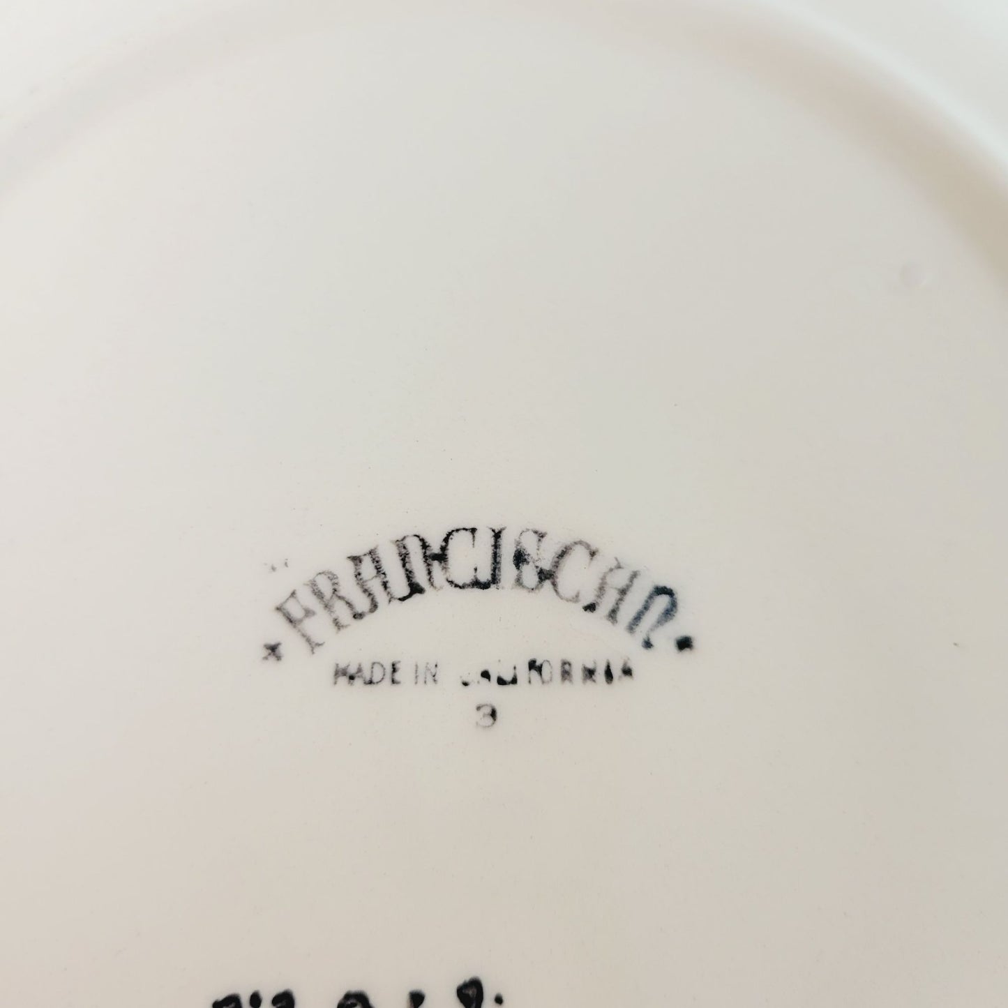 Franciscan Desert Rose Salad Plate c.1949-53, USA Back Stamp
