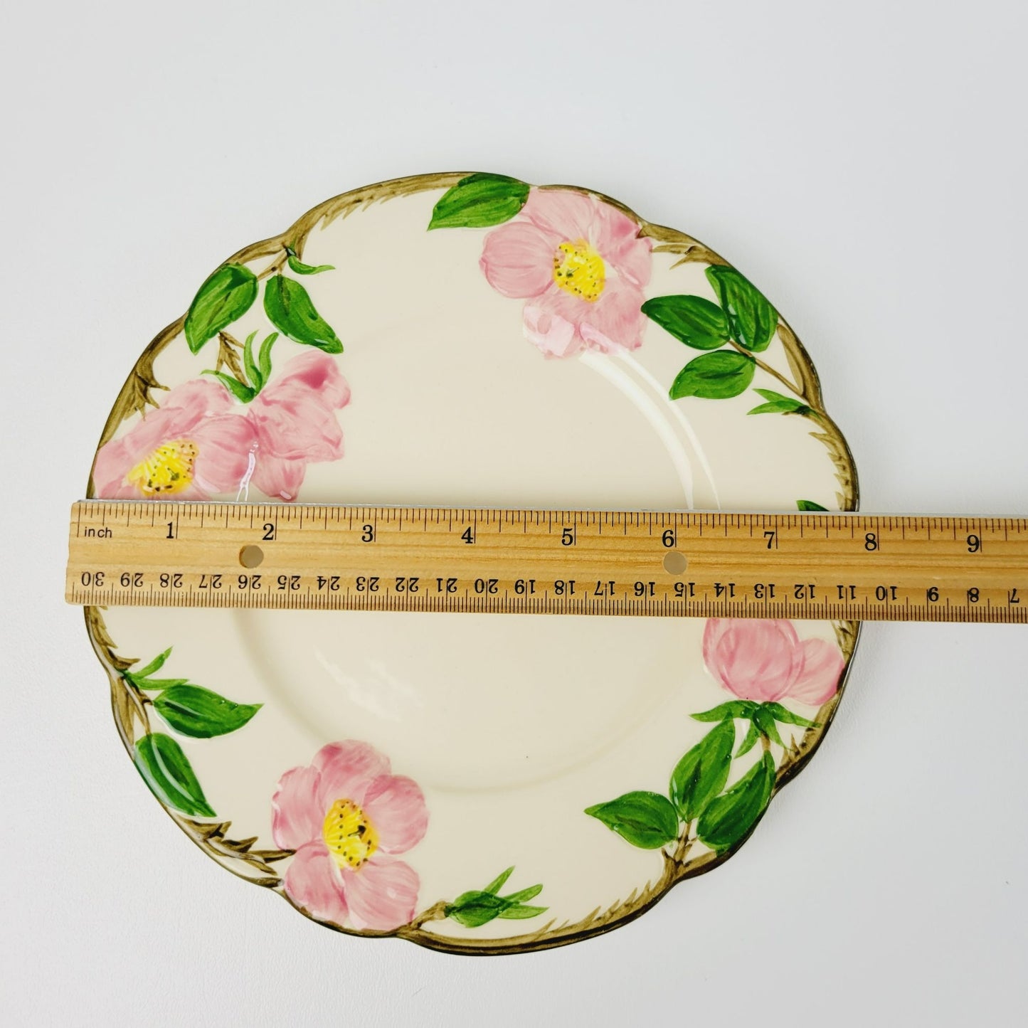 Franciscan Desert Rose Salad Plate c.1949-53, USA Back Stamp